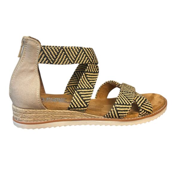 BOBS by Skechers Memory Foam Sandals Women’s Sz 10 Espadrille Wedge Coastal Boho - Picture 5 of 12